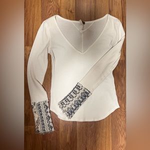 We the Free | Free People Off-white long sleeve thermal